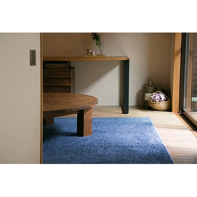 ナイロンラグ　colorシャギー　ブルー(正方形) 1本