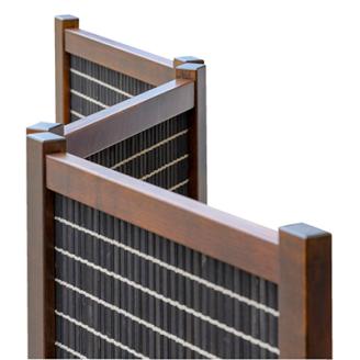 インテリア家具 間仕切り 折りたたみ式 ブラック木簾 高さ120cm DK-22-SS