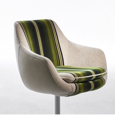 Cosmic Chair (コスミックチェア) シルバーX脚 グリーンストライプ【SWOF】