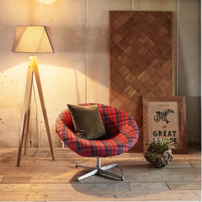 Space Chair 1人掛け(スペースチェア)ガルボ タータンレッド【SWOF】