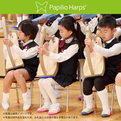 【楽器】幼児教育用ケルティックハープ 15弦・eハープスタート タイプC(ブルー/グリーン)　1台