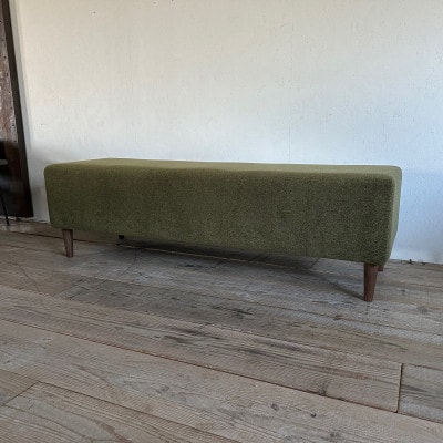 150 Bench(150ベンチ)モケット クリンプオリーブ BR鉛筆脚【SWOF】
