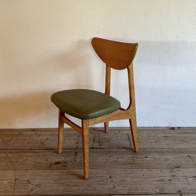 Karl Dining Chair ランド オリーブ ミディアムブラウンフレーム【SWOF】