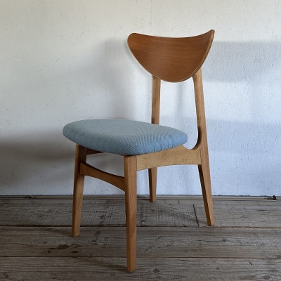 Karl Dining Chair NC ライトブルー ミディアムブラウンフレーム【SWOF】