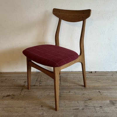 Cordial Dining Chair ブラウンフレーム リボン エンジ 【SWOF】