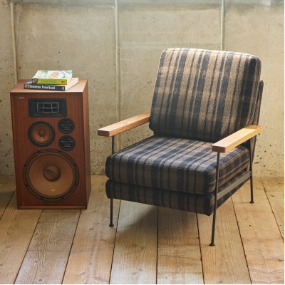 Cargo Sofa 1人掛け ガルボ ダークブラウン 肘:ホワイトオーク無垢材【SWOF】