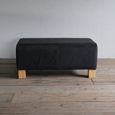 90 Bench(90ベンチ)オイルレザー 墨ブラック NAベース脚【SWOF】