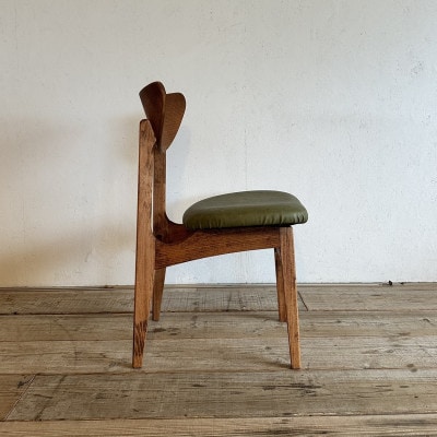 Karl Dining Chair ランド オリーブ ダークブラウンフレーム【SWOF】