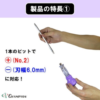 チャンピオンツール 差替ドライバー (+2/-6.0)×150 プラス・マイナス兼用 DK-96【配送不可地域：沖縄県】