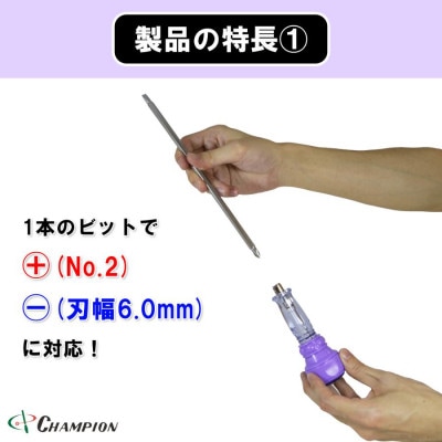 チャンピオンツール 差替ドライバー (+2/-6.0)×200 プラス・マイナス兼用 DK-96【配送不可地域：沖縄県】