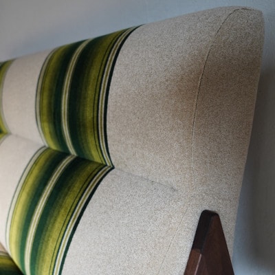 A Sofa(エーソファ)幅150cm　グリーンストライプ【SWOF】【配送不可地域：離島・沖縄県】