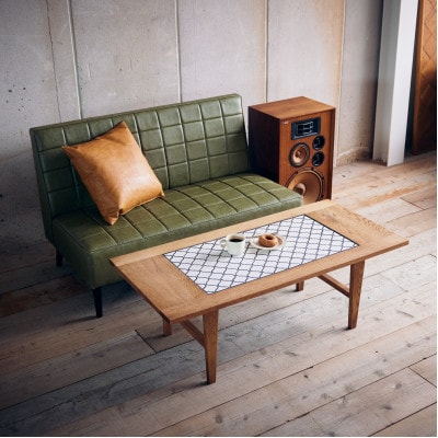 Tile Living Table (タイルリビングテーブル) ホワイトタイル【SWOF】