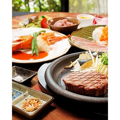ロブスター料理付き国産牛ヘレステーキフルコース　(4名様分)