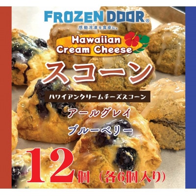 【2種×6個　計12個入り】ハワイアンスコーン(ブルーベリー)(紅茶)《冷凍》【配送不可地域：離島】