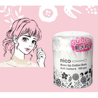 【富田林市産】nico soft メイク綿棒(100本入×60個セット)総本数6,000本入