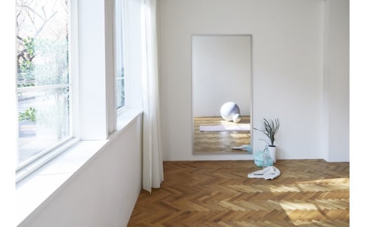 リフェクスミラースポーツミラー壁面式 (フィルムミラー) RM-12 (幅90.6cm×高さ180.6cm×厚み2.7cm)｜軽量 鏡 姿見 全身鏡 リフェクスミラー 壁掛けミラー インテリア 家具 防災 着付け 着替え ダンス ファッション 日本製 [0399]