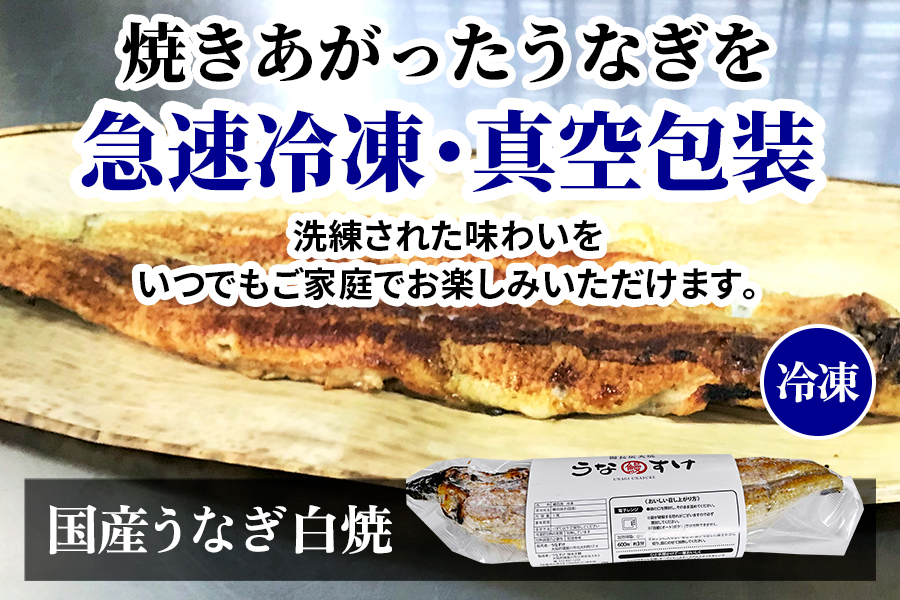[冷凍] 国産うなぎ 白焼 (1匹) [0867]