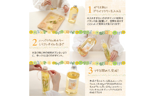 ハーバリウム用カラーシリコンオイル Nizi色7色 1000ml 7本｜インテリア 趣味 DIY 自主制作 自由研究 アート デザイン [0135]