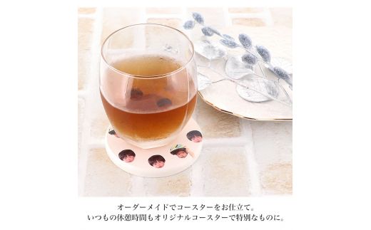 世界でたった一つのオリジナル珪藻土コースター (スクエア型) [0639]