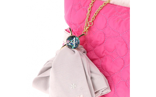 名入れオリジナル グローブホルダー gloveholder [ゴールド×ディープシー]【お好きなイニシャルを記載ください】[1037]