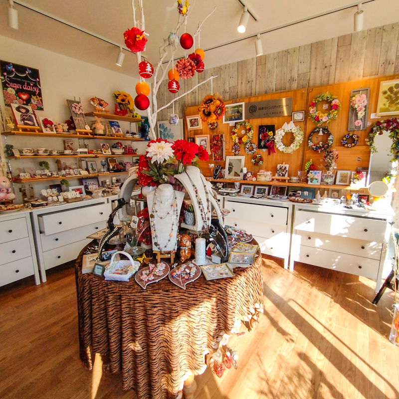 オリジナルデザイン・手作り「フラワーフレーム(A)」｜オリジナル 手作り 額 アートフラワー [0993]