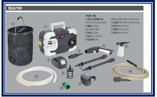 充電式高圧洗浄機ジェットクリーナー｜コードレス 洗車 大掃除 掃除用品 ガーデニング アウトドア 庭 階段 タイル コンクリート 屋外 玄関 ベランダ  油汚れ 黒ずみ 床掃除 玄関掃除 網戸掃除 水垢 外壁 階段 [0372]: 寝屋川市ANAのふるさと納税