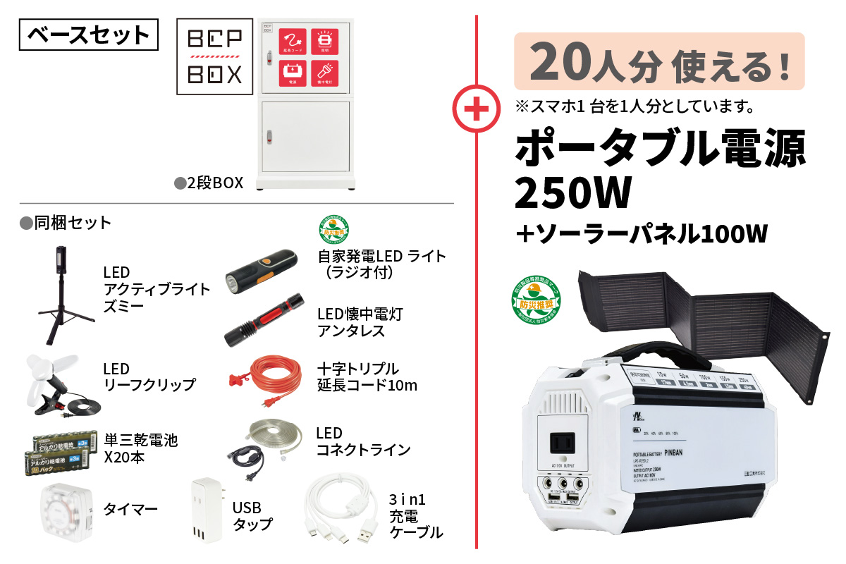 防災ロッカー ピンバンセット (BCP-2-C)｜防災 [0884]