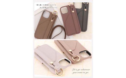おしゃれで便利なスマホショルダーケース [band-02] カヌレ×スタンダード(ストラップ付)【ご利用の機種名を記載ください】[1014]