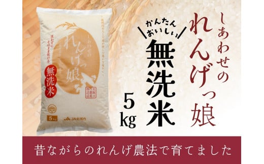 しあわせのれんげっ娘 5kg (無洗米)｜米 お米 ごはん ご飯 [1203]