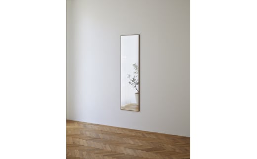 リフェクスミラー姿見 木製薄型フレーム the lake (フィルムミラー) ML-40140 (幅40.4cm×高さ141cm×厚み1.5cm)｜軽量 割れない 映りがキレイ 鏡 壁掛けミラー 壁付け インテリア [0707]