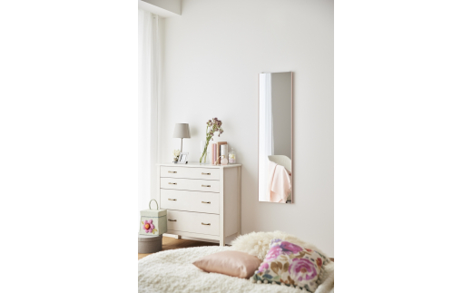 リフェクスミラー姿見 バリエ スタンダード (フィルムミラー) RMV-1-BPK (幅35cm×高さ125cm×厚み2cm)ベビーピンク｜軽量 割れない 映りがキレイ 鏡 壁掛けミラー 壁付け インテリア [0714]