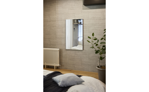 リフェクスミラー姿見 バリエ ダブル (フィルムミラー) RMV-2-DBR (幅60cm×高さ100cm×厚み2cm)ダークブラウン｜軽量 割れない 映りがキレイ 鏡 壁掛けミラー 壁付け インテリア [0717]