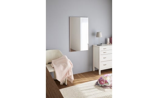 リフェクスミラー姿見 バリエ ダブル (フィルムミラー) RMV-2-BPK (幅60cm×高さ100cm×厚み2cm)ベビーピンク｜軽量 割れない 映りがキレイ 鏡 壁掛けミラー 壁付け インテリア [0720]