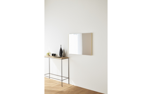 リフェクスミラー姿見 バリエ ピクチャー (フィルムミラー) RMV-3-GL (幅80cm×高さ60cm×厚み2cm)グリッターゴールド｜軽量 割れない 映りがキレイ 鏡 壁掛けミラー 壁付け インテリア [0722]