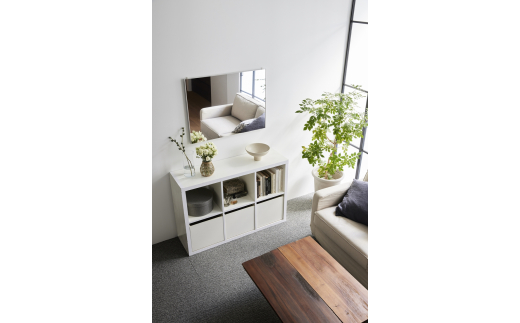 リフェクスミラー姿見 バリエ ピクチャー (フィルムミラー) RMV-3-DBR(幅80cm×高さ60cm×厚み2cm)ダークブラウン｜軽量 割れない 映りがキレイ 鏡 壁掛けミラー 壁付け インテリア [0723]