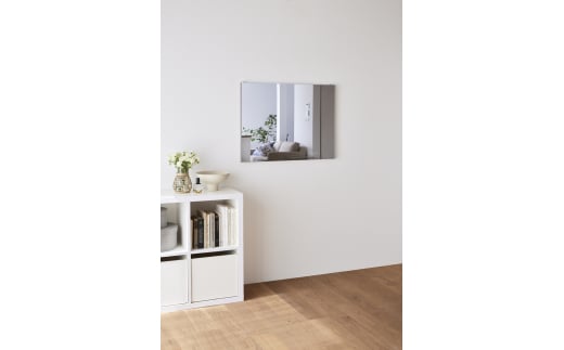 リフェクスミラー姿見 バリエ ピクチャー (フィルムミラー) RMV-3-GBR (幅80cm×高さ60cm×厚み2cm)グレイッシュブラウン｜軽量 割れない 映りがキレイ 鏡 壁掛けミラー 壁付け インテリア [0724]