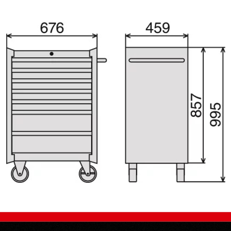 TONE トネ ローラーキャビネットWS207B　工具　TONE　トネ 15001-30025228｜工具 整備士 自動車 バイク DIY 日本製 メンテナンス