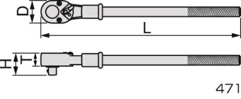 ラチェットハンドル 471　工具　TONE　トネ 15001-30025245