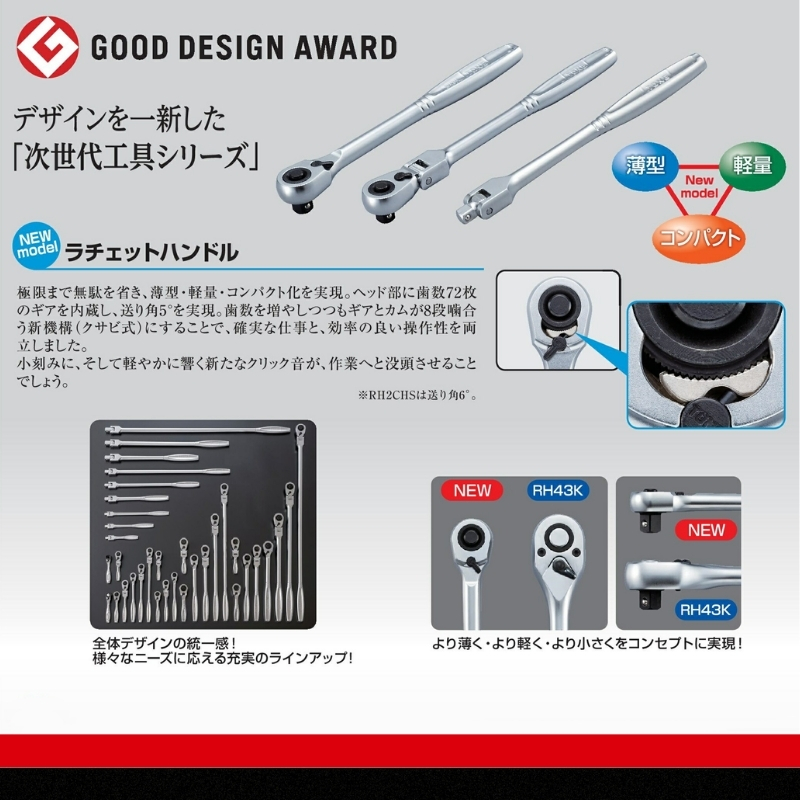 TONE トネ ラチェットハンドル（ホールドタイプ）RH3H　工具　TONE　トネ 15001-40000242｜工具 整備士 自動車 バイク DIY 日本製 メンテナンス