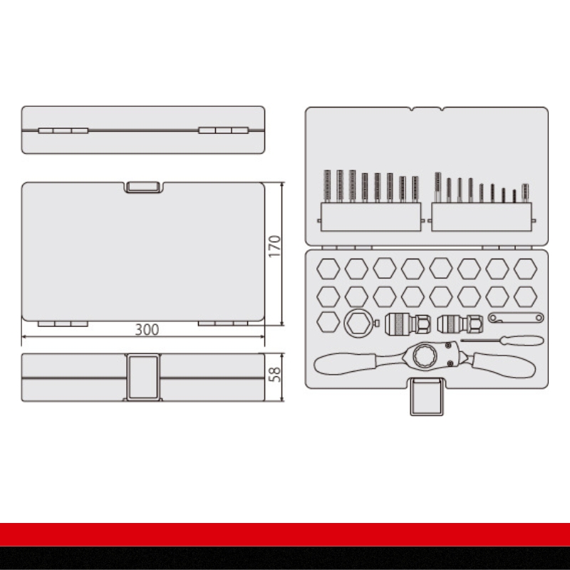 TONE トネ タップ＆ダイスセット TDS400 15001-40001326｜工具 整備士 自動車 バイク DIY 日本製 メンテナンス