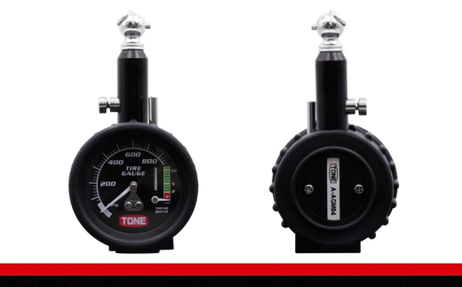 TONE トネ エアゲージ（タイヤ溝測定機能付）( A-AGM04 ) 15001-40001380｜工具 整備士 自動車 バイク DIY 日本製 メンテナンス h120 × w64 × d40[mm]