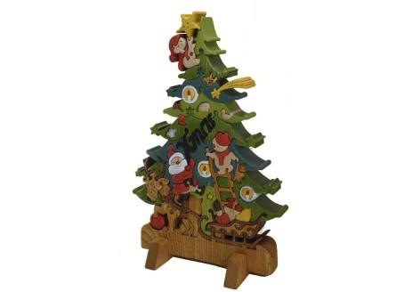 木工パズルクリスマスツリー３（色付き） 積み木 積木 つみき 木のおもちゃ 動物つみき バランス ごっこ遊び おもちゃ 木製玩具 知育玩具 男の子 女の子 子供 子ども 国産 安心 安全 出産祝い お祝い 贈り物 日本製 無塗装 ナチュラル 職人 手作り ギフト プレゼント 送料無料