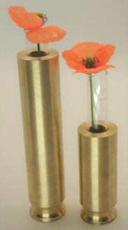 職人仕上げの真鍮製 一輪挿し 小サイズ｜試験管付き フラワーベース コンパクト 卓上インテリア 和モダン 経年変化が楽しめる 真鍮雑貨 ギフトにも最適【1個・試験管1本付き】