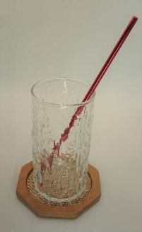 アルミストロー レッド　200㎜　エコ　冷感　サステナブル