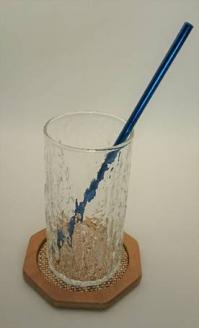 アルミストロー ブルー　240㎜　長さ違い　エコ　冷感　サステナブル