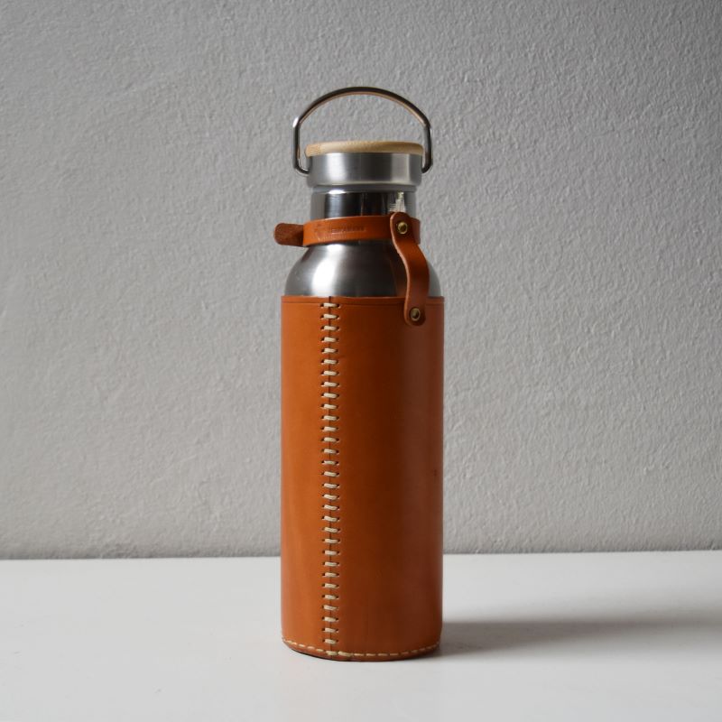 Teha’amana Bottle+Bottle Cover ステンレスボトル+革のボトルセット キャメル テハマナ 革 皮 雑貨 おしゃれ ボトルカバー レザー 本革 ドリンク こだわりの逸品 地域特産品 ギフト 自分用 人気 おすすめ キャメル