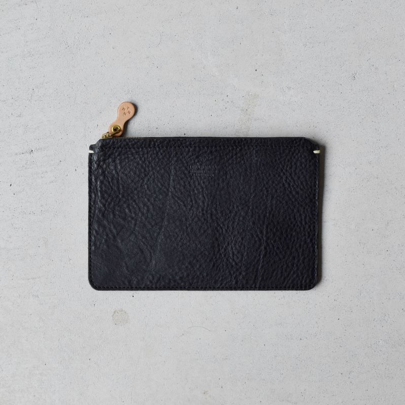 Teha’amana Square pouch S テハマナ スクエアポーチ S ベーシック ブラック テハマナ 革 皮 雑貨 おしゃれ レザー 本革 こだわりの逸品 地域特産品 ギフト 自分用 人気 おすすめ ブラック Sサイズ