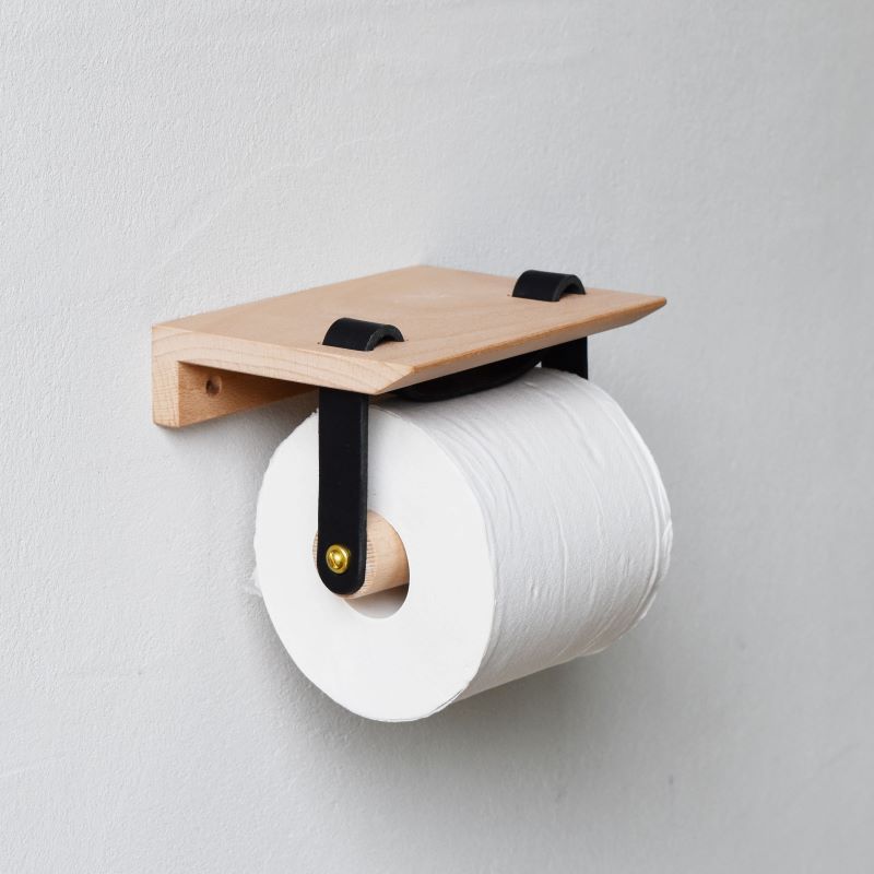 Teha’amana Toilet paper holder テハマナ トイレットペーパーホルダー ブナ ブラック 革 皮 雑貨 おしゃれ レザー 本革 こだわりの逸品 地域特産品 ギフト 自分用 人気 おすすめ ブラック