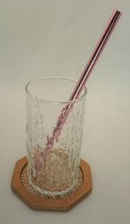 アルミストロー ピンク　150㎜　長さ違い　エコ　冷感　サステナブル