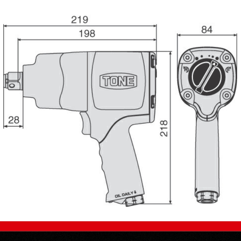 エアーインパクトレンチ AI6300　工具　TONE　トネ 15001-30025314